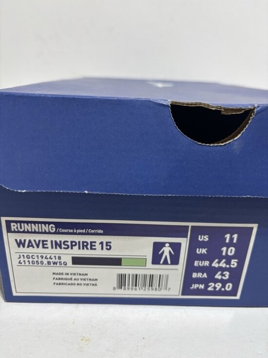 Mizuno Men’s Wave Inspire 15 Blue Running Shoes, Size 11 M main image 6